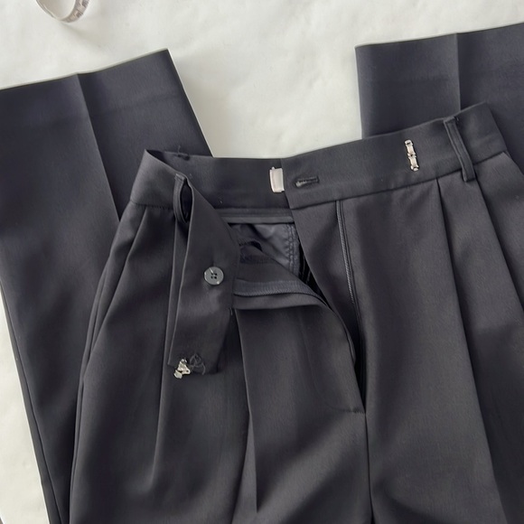 FRANKIE SHOP Bea Suit Pleated Trouser Pants - Black XS $229 - Picture 5 of 8